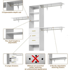 YG-306 Organizer Closet Shelves Wall Mounted Wardrobe Closet System