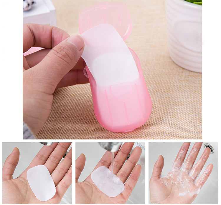 20pcs Random Disinfecting Soap Paper Foaming Soap