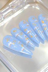 “Cloudy Sky”  Press On Nails Set - Horizon Bliss