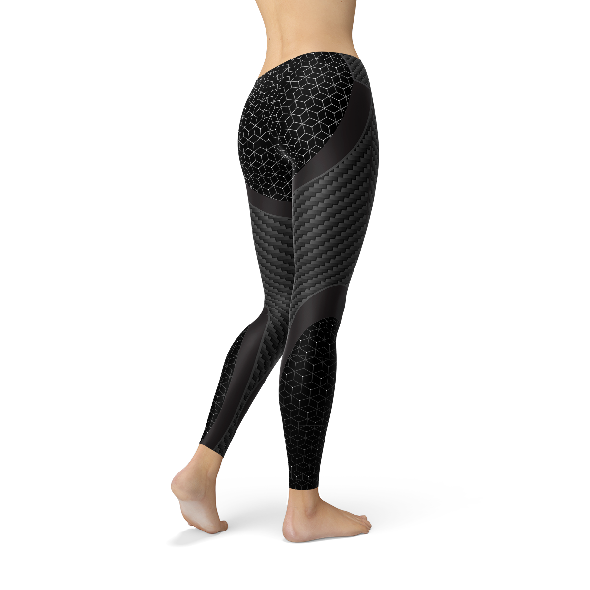 Womens Carbon Fiber Sports Leggings - Horizon Bliss