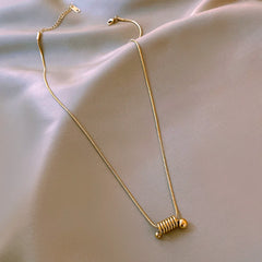 Womens Necklace With A Mini Spring - Horizon Bliss