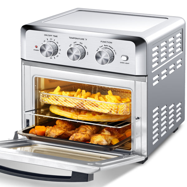 Stainless steel 1500W Air fryer toaster oven with 4 blades - Horizon Bliss