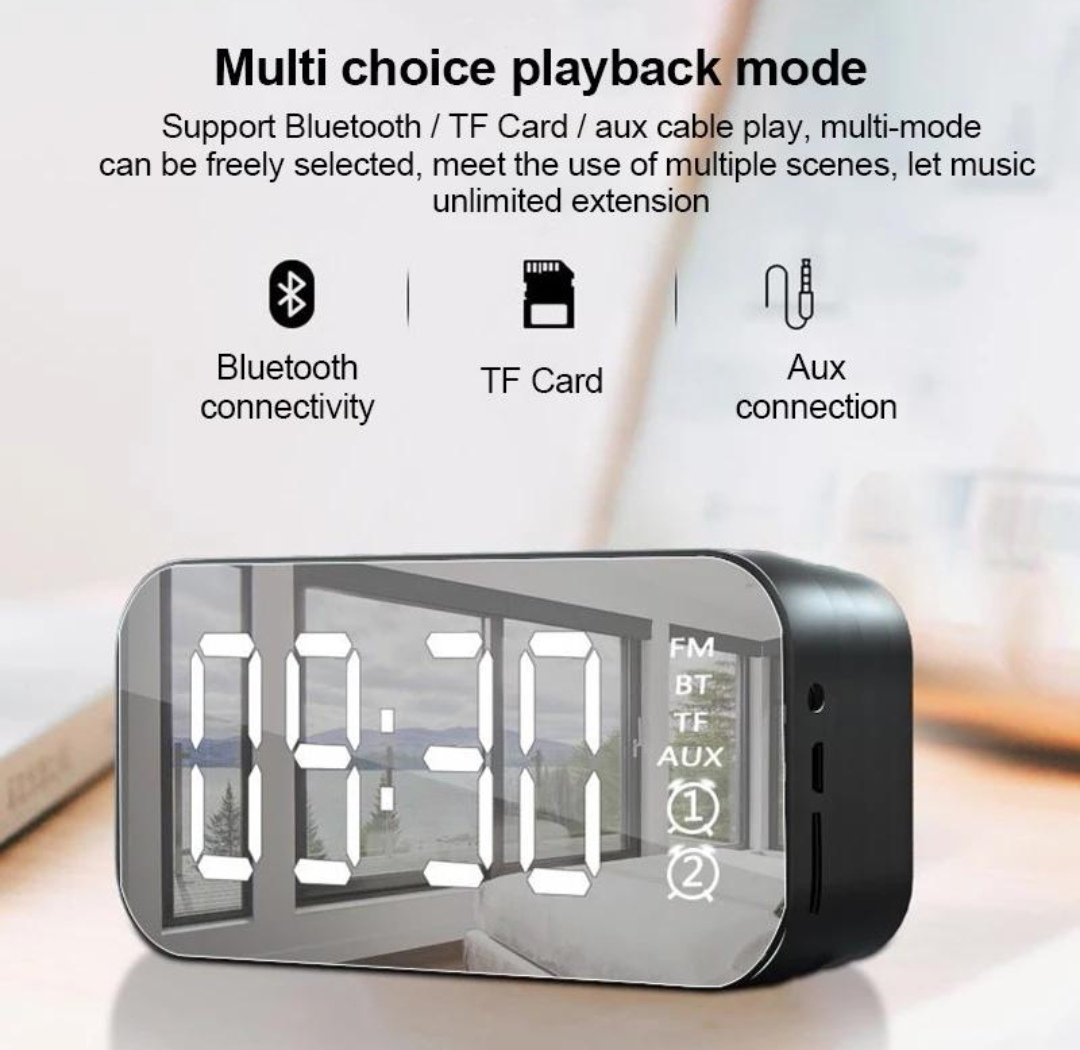 LED Display Alarm Clock Wireless Bluetooth Speakers - Horizon Bliss