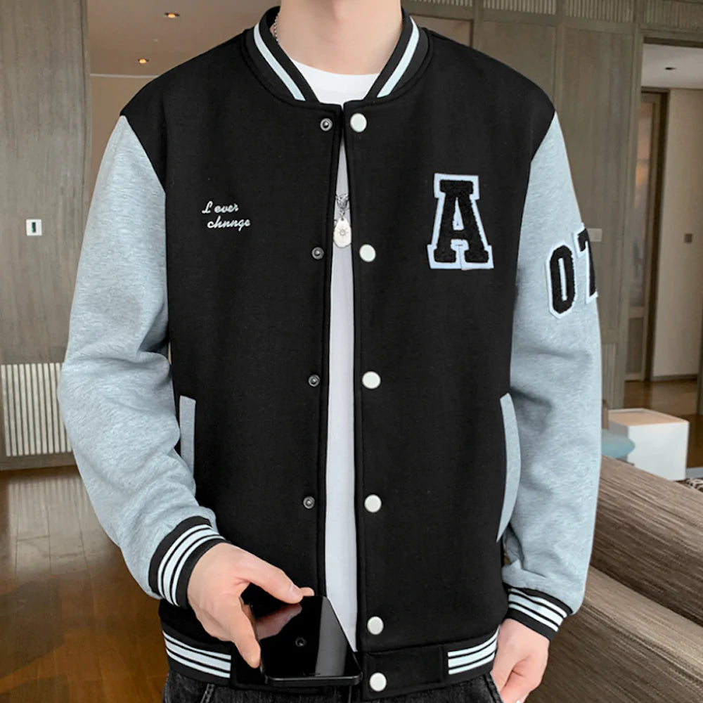 Mens College Baseball Jacket - Horizon Bliss