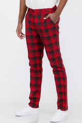 Plaid Slim Fit Trouser Pants - Horizon Bliss