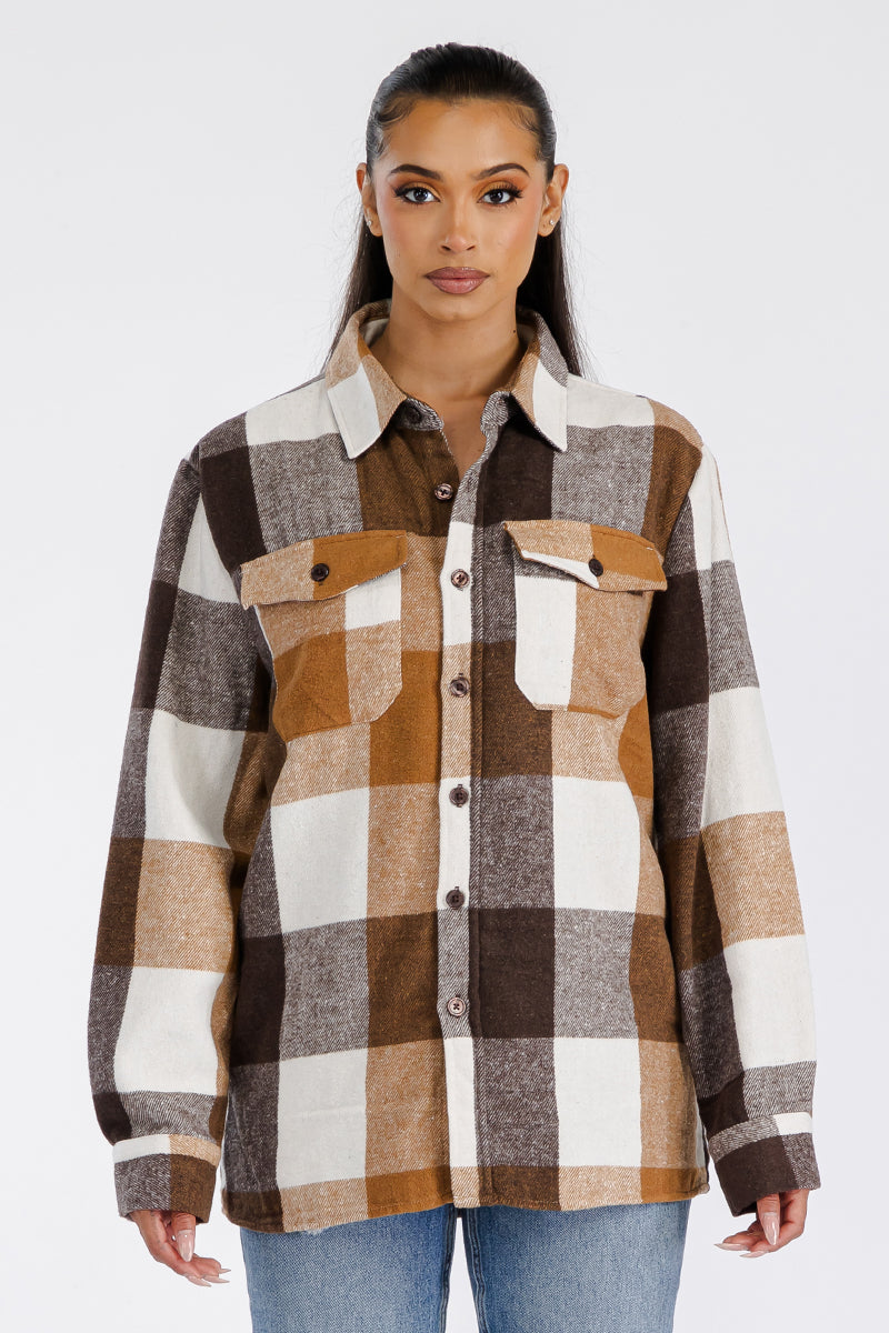 Boyfriend Oversized Soft Flannel Shacket - Horizon Bliss