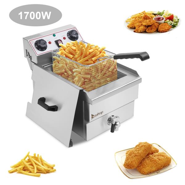 12.5qt/11.8l Stainless Steel Faucet Single Tank Deep Fryer 1700W Max - Horizon Bliss