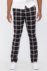 Plaid Slim Fit Trouser Pants - Horizon Bliss