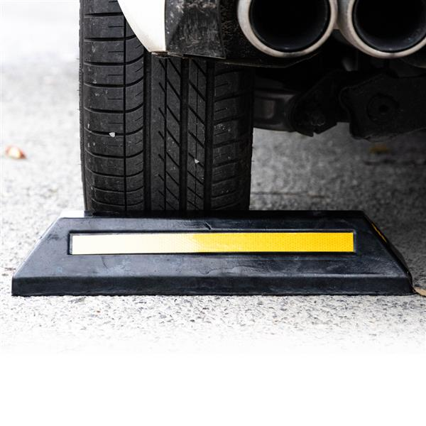 Heavy Duty Rubber Parking Curb Car Wheel Chock - Horizon Bliss