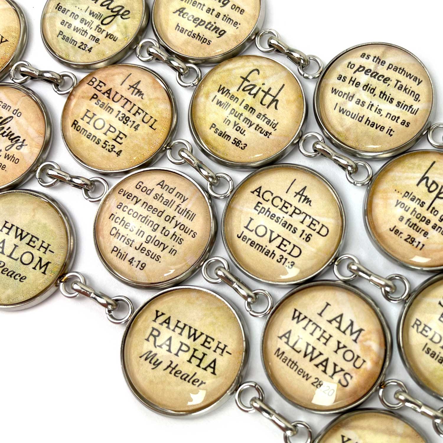 Delight Yourself in the Lord Scripture Bracelet - Psalm 37:4-6 Glass - Horizon Bliss