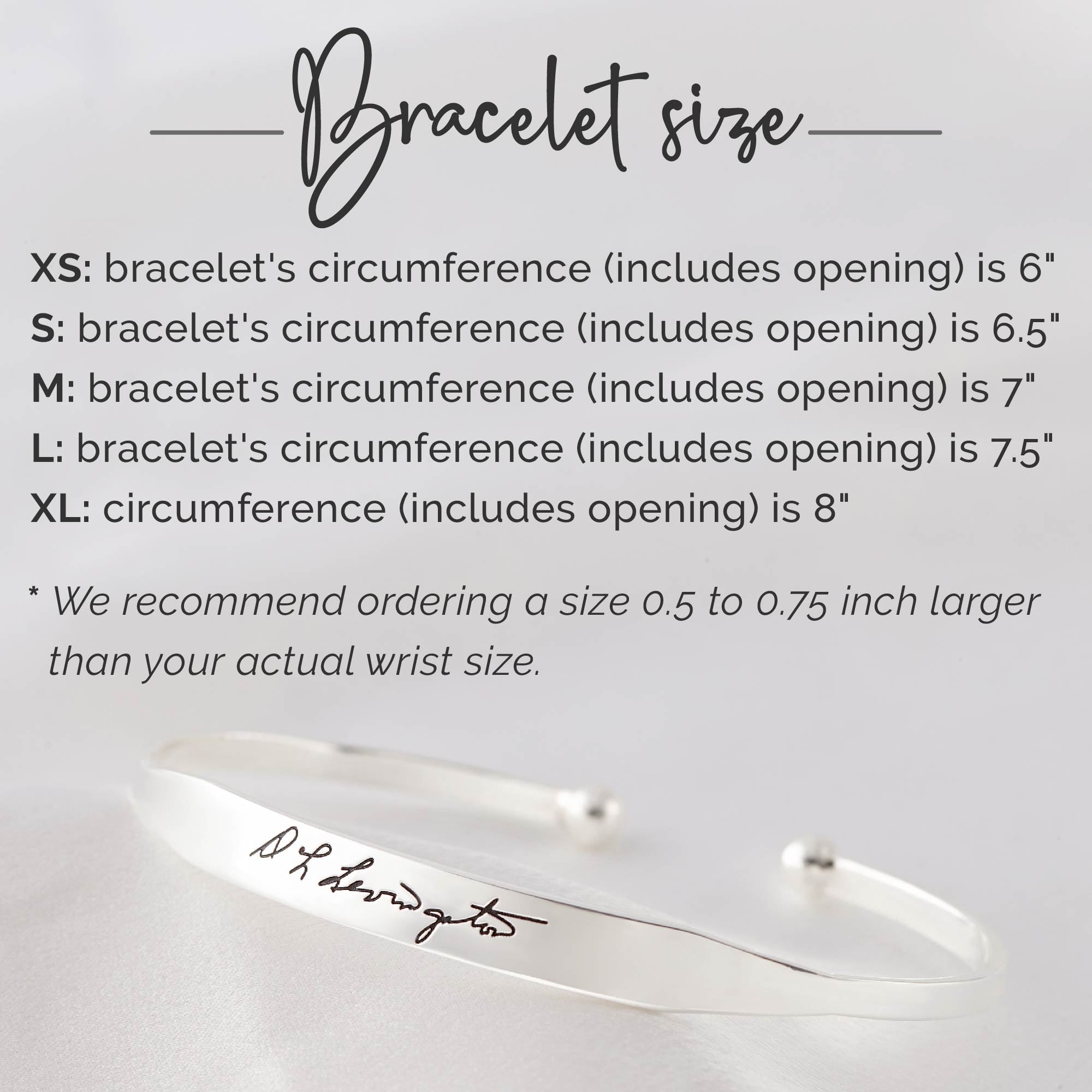 Handwritten Bracelet Memorial Handwriting Jewelry - Horizon Bliss