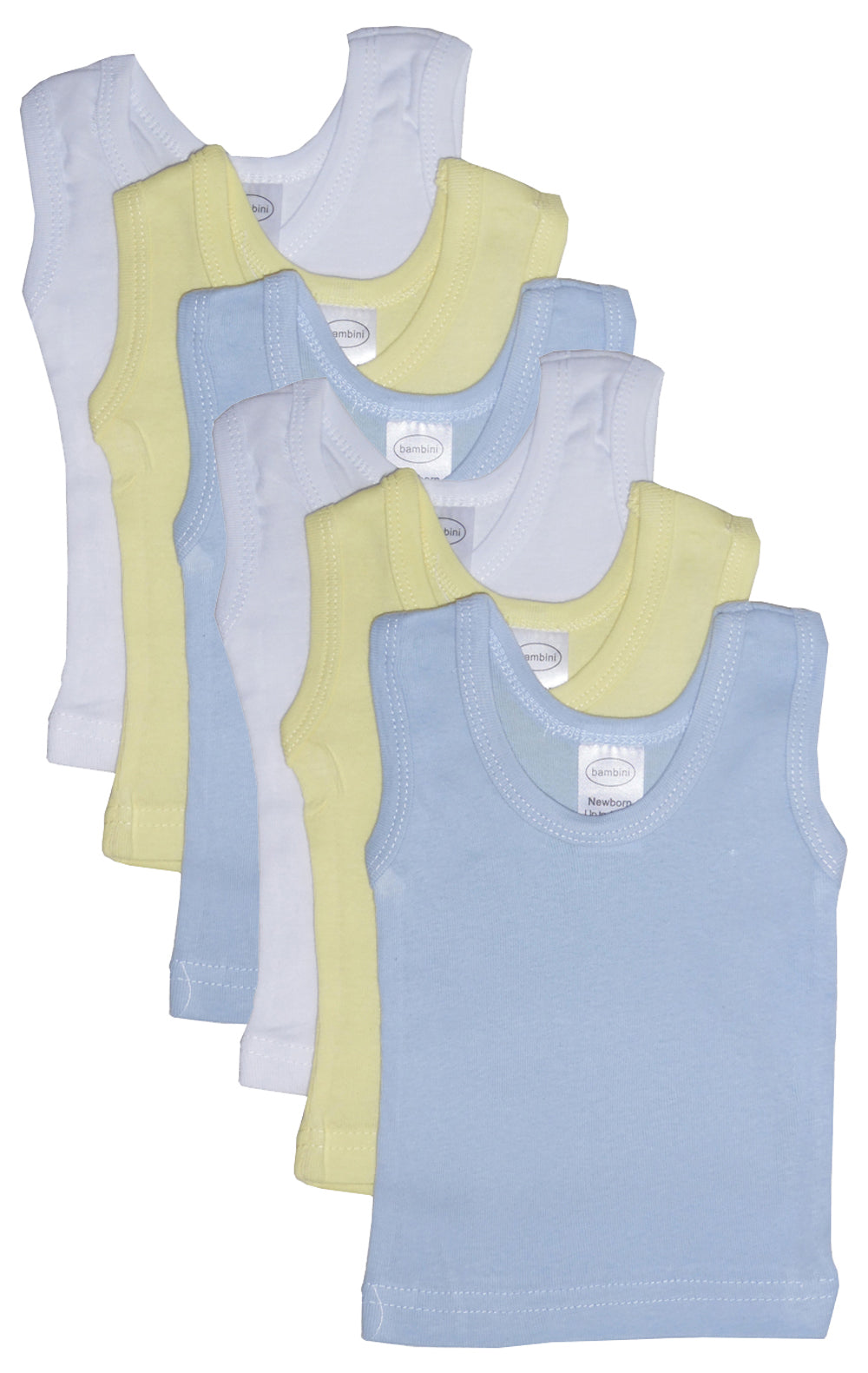 Bambini Boys' Six Pack Pastel Tank Top - Horizon Bliss