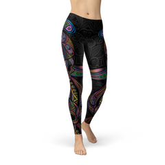 Womens Sugar Skull Leggings - Horizon Bliss