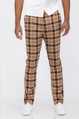 Plaid Slim Fit Trouser Pants - Horizon Bliss