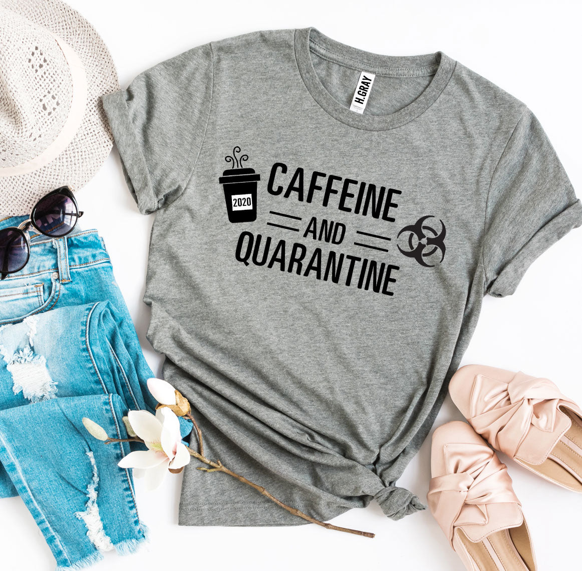 Caffeine & Quarantine T-shirt - Horizon Bliss