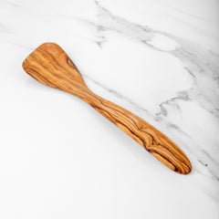 30cm (11.81") Handmade Olive Wood Corner Spatula