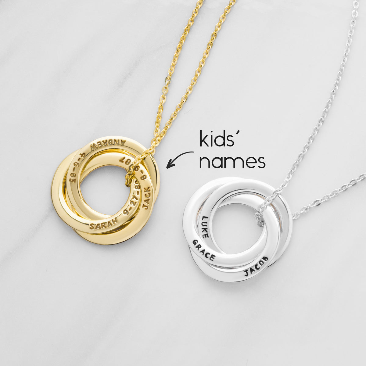 Personalized Grandma Gift, Children Name Necklace, Family Necklace - Horizon Bliss