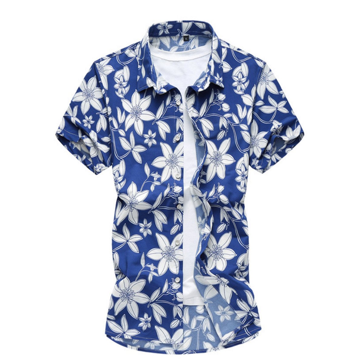 Mens Short Sleeve Floral Shirt - Horizon Bliss