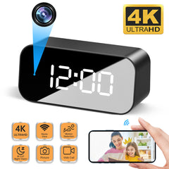 4K HD WIFI Clock Camera Micro Camera IR Night View Alarm Camcorder - Horizon Bliss