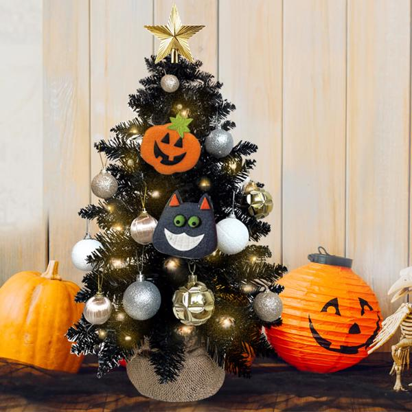 2FT Halloween Decoration Tabletop Christmas Tree with Lights