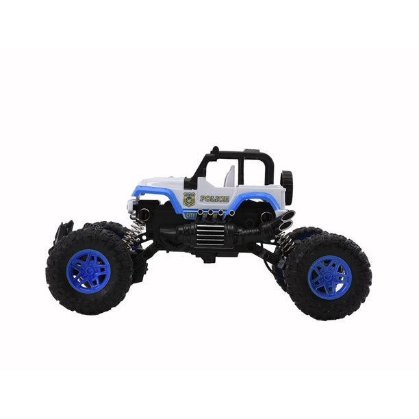 27MHZ 4CH Remote Control Police Crawler With Lights 1/18 Scale - Horizon Bliss