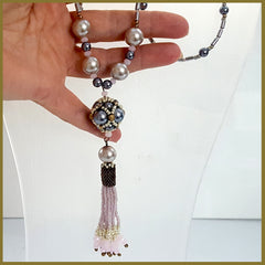 "NEW" Pink Beaded Tassel Haematite - Horizon Bliss