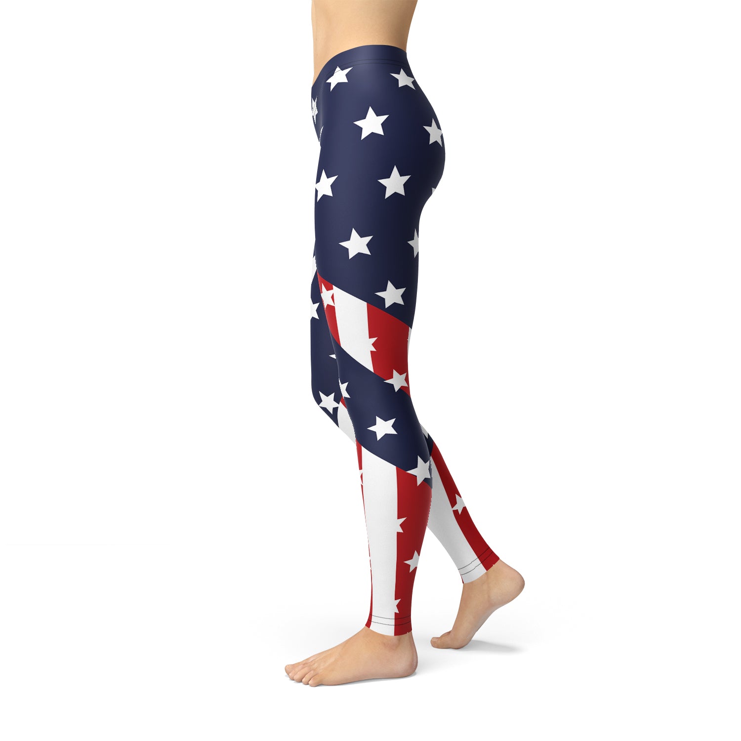 Womens American Flag Leggings - Horizon Bliss