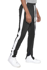 SLIM FIT TRACK PANTS- BLACK/ WHITE - Horizon Bliss