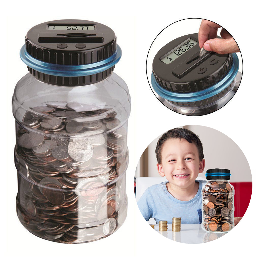 Digital Coin Counting Money Saving Box LCD Display