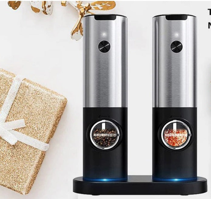 Electric Salt Grinder 2 Bottles Set - Horizon Bliss