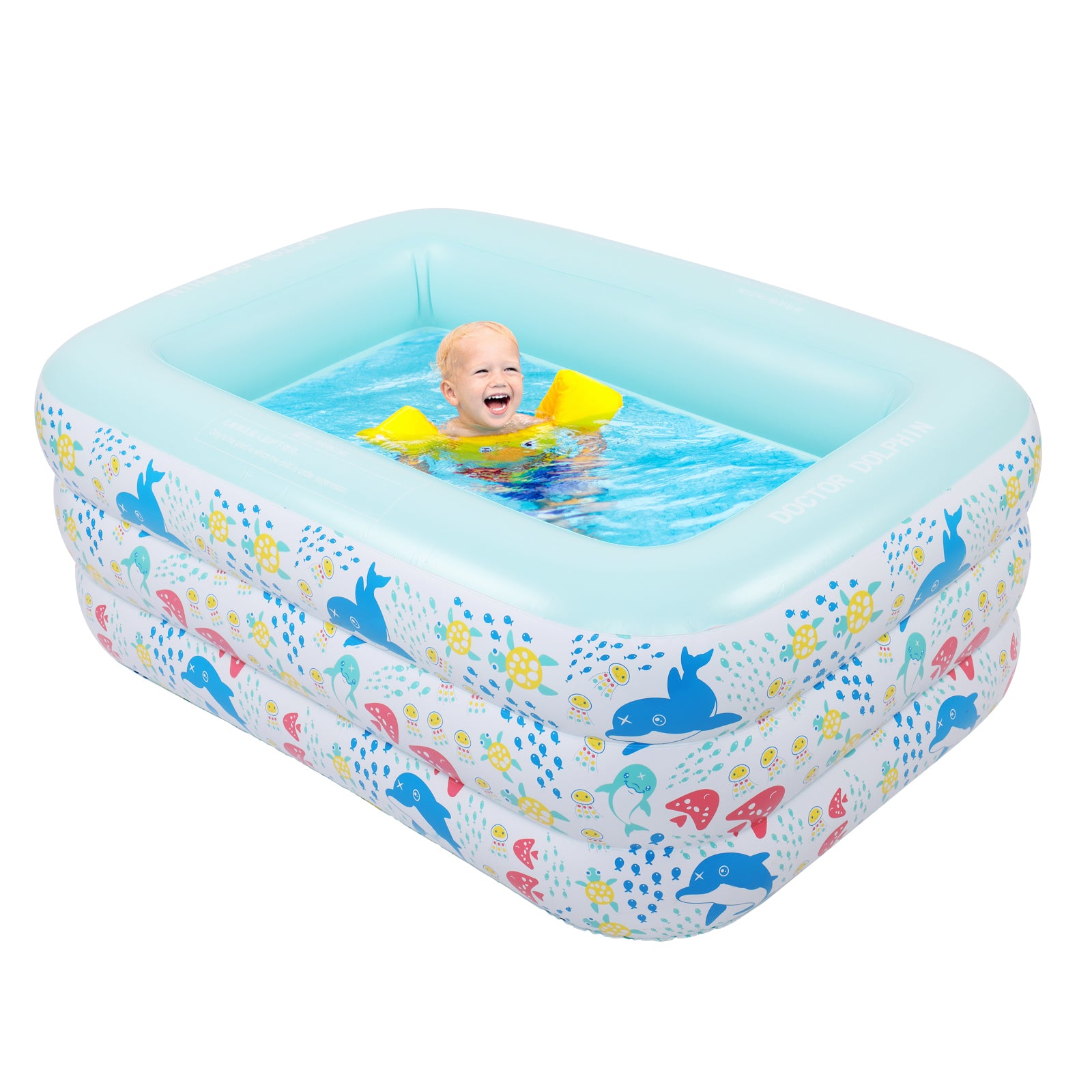 59" X 43.3" X 23.6" Inflatable Swim Pool for Kids - Horizon Bliss