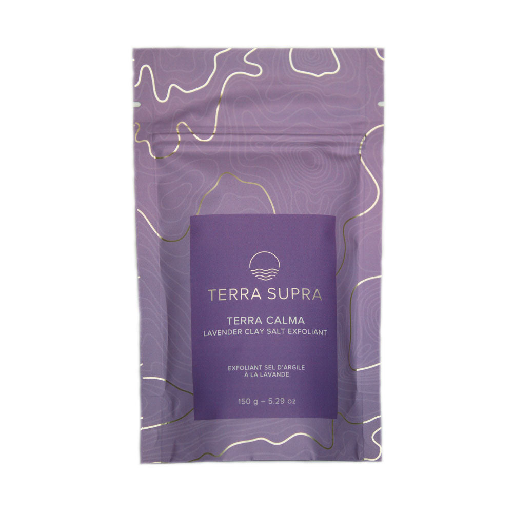 Terra Calma Lavender Clay Salt Exfoliant -150g - Horizon Bliss