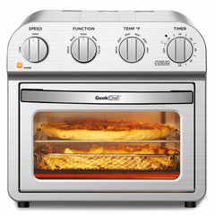 Geek Chef Air Fryer Toaster Oven Combo Stainless Steel Silver - Horizon Bliss