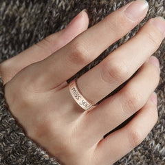 Custom Handwriting Ring, Handwriting Jewelry, Ring With Handwriting