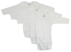 Bambini Long Sleeve White Onezie 3 Pack - Horizon Bliss