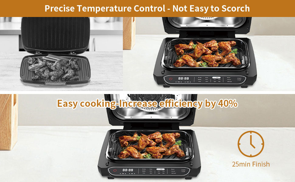 Geek Chef Airocook Smart 7-in-1 Indoor Electric Grill Air Fryer - Horizon Bliss