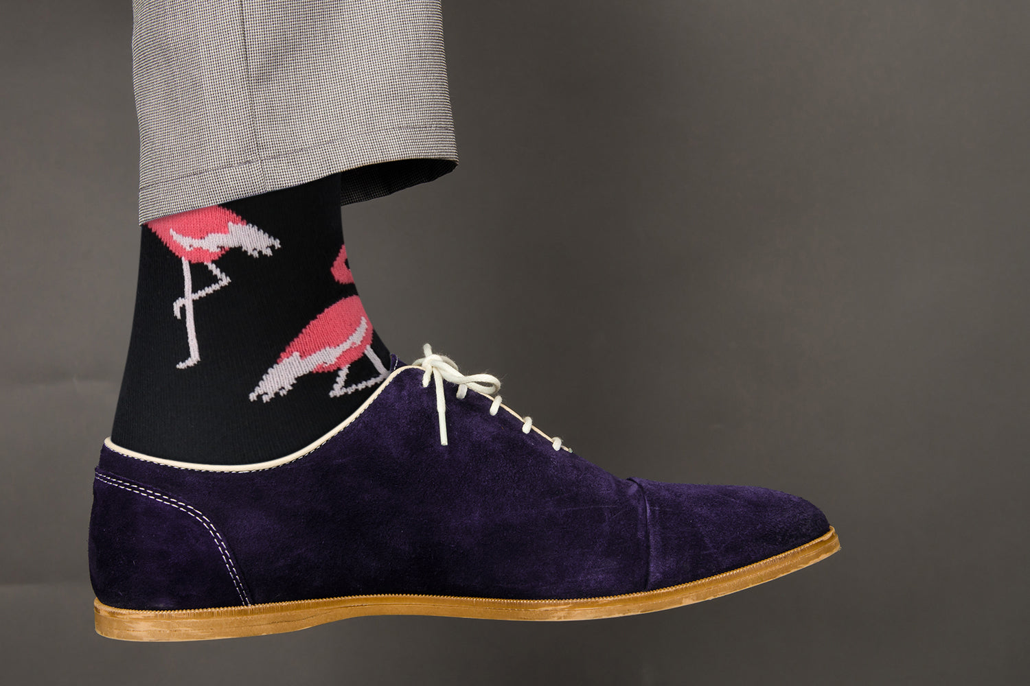 Sick Socks – Flamingo (Black) – Exotic Animals Casual Dress Socks - Horizon Bliss