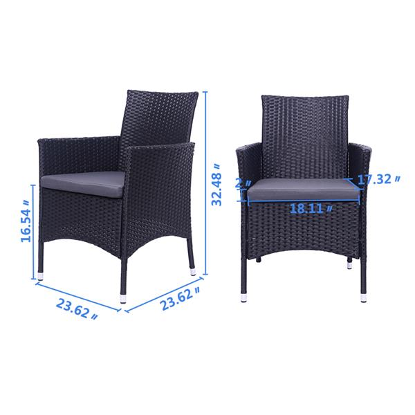 2pcs Single Backrest Chairs Rattan Sofa - Horizon Bliss