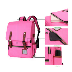 Slim Backpack College,School and Business Fits 15-inch Laptop-Hot Pink - Horizon Bliss