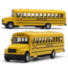 Alloy Inertial School Bus Model Car Model For Gifts Kids Boy Toys - Horizon Bliss