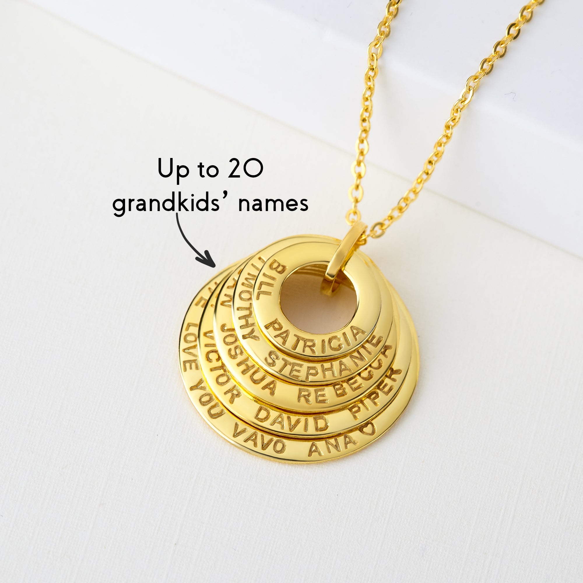 Grandchildren Necklace, Grandma Jewelry, Grandma Necklace With Names - Horizon Bliss