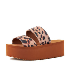 Women's Platform Sandal 2 Band Leopard - Horizon Bliss