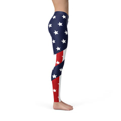 Womens American Flag Leggings - Horizon Bliss