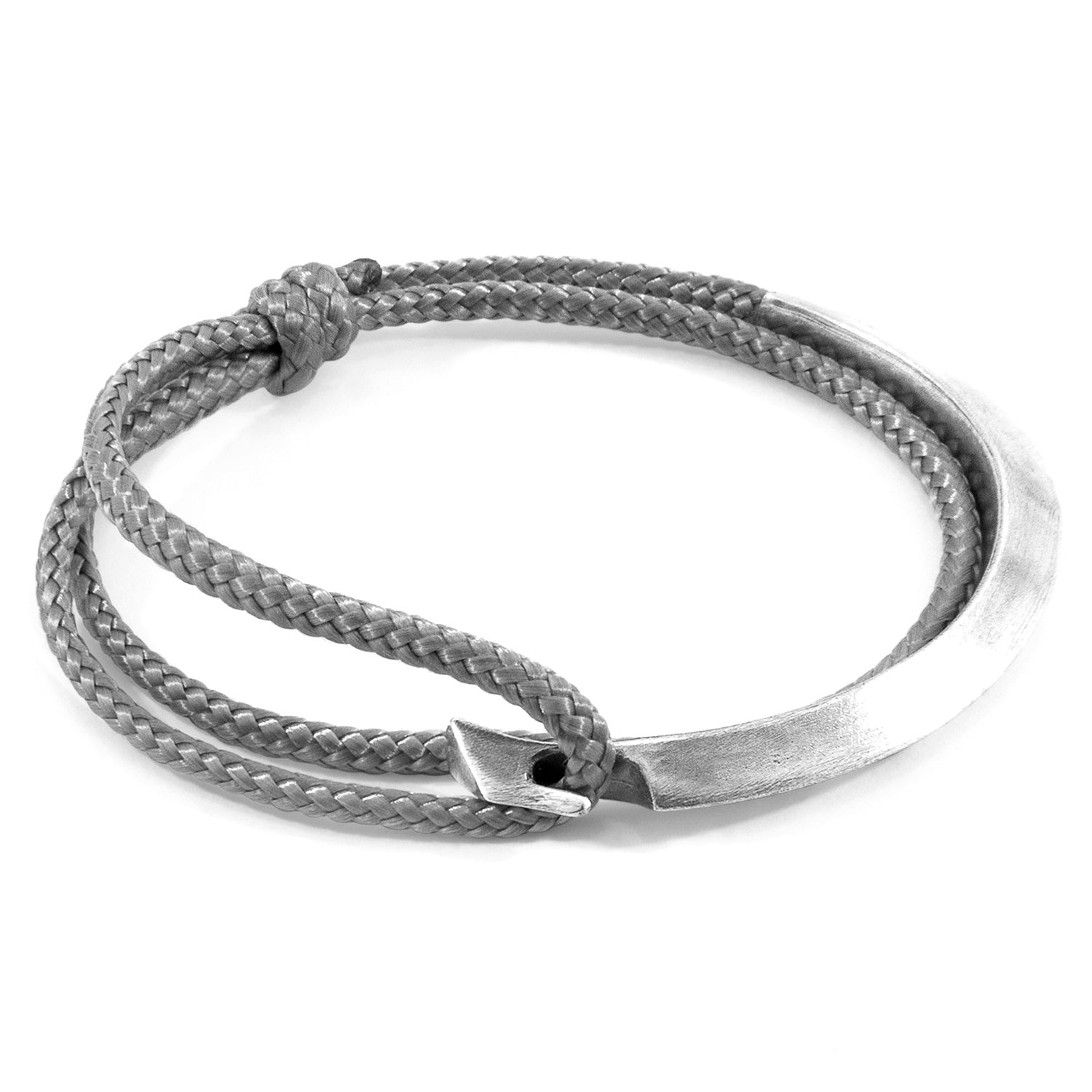 Classic Grey Hove Silver and Rope Bracelet - Horizon Bliss