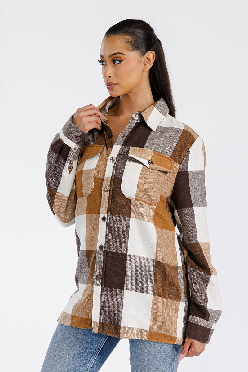 Boyfriend Oversized Soft Flannel Shacket - Horizon Bliss