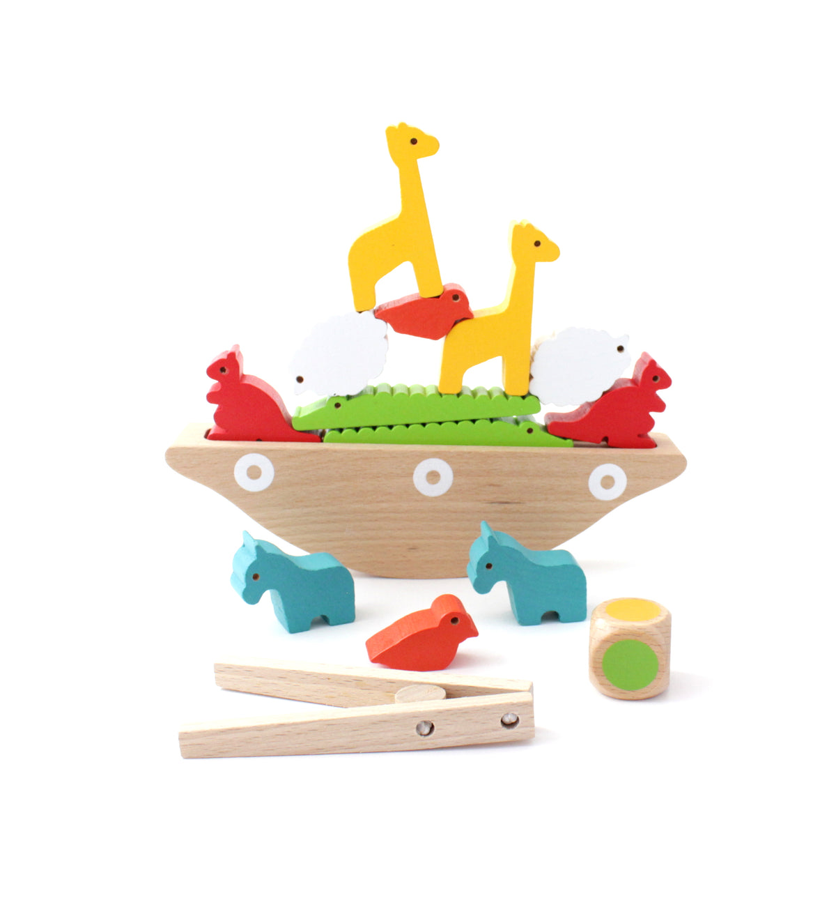 Wooden Blocks Balance Animal Game Toys for Children Montessori