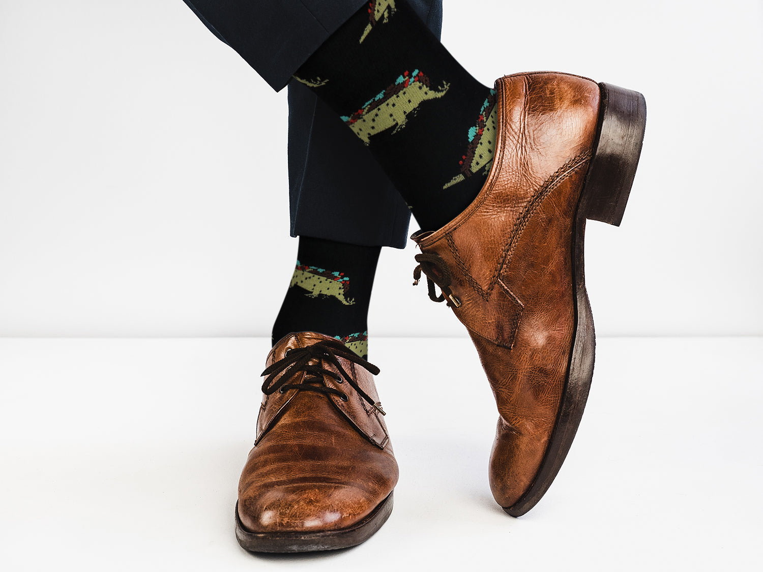 Sick Socks – Tacosaurus – Exotic Animals Casual Dress Socks - Horizon Bliss