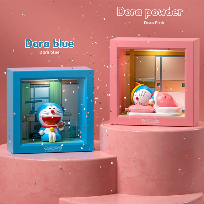 Action Figures Cartoon Bedside Lamp Doraemon Photo Frame Night Light - Horizon Bliss