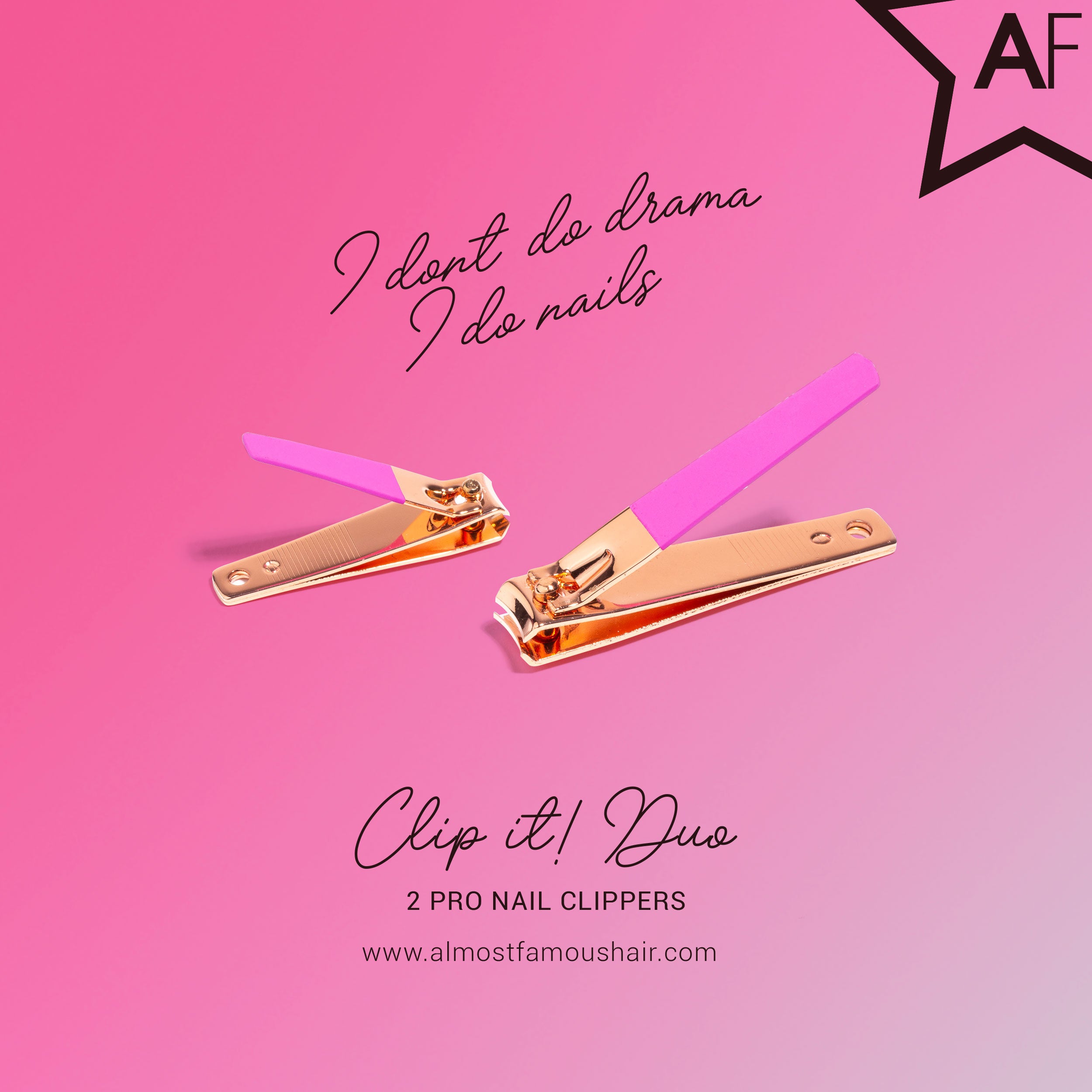 Almost Famous "Clip It" Rose Gold Nail Clipper Duo - Horizon Bliss