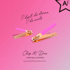 Almost Famous "Clip It" Rose Gold Nail Clipper Duo - Horizon Bliss